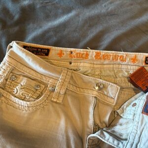 Rock Revival Tan Skinny Jeans with Twill Weave